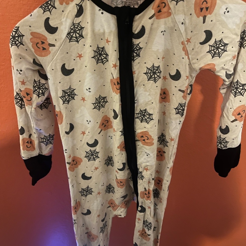 Caden Lane Halloween Bamboo Footie